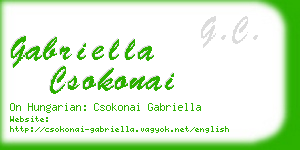 gabriella csokonai business card